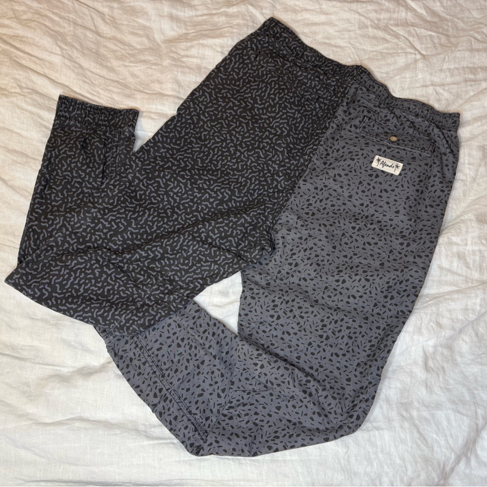 Afends Gray And Black Graphic Joggers - image 4
